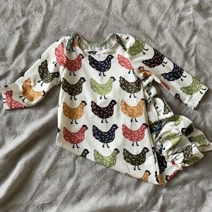 Boutique Chicken ruffle romper